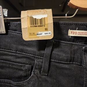 Levi's Womens High Rise Super Skinny Black Jeans